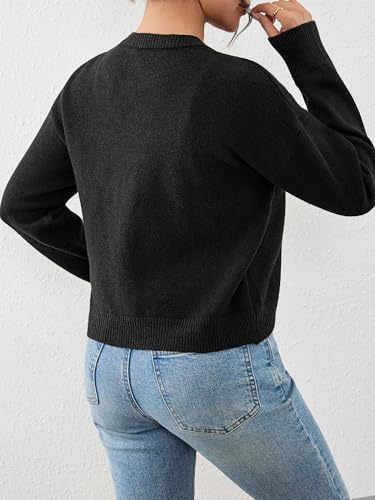 Image of Ibeauti Cropped Cardigan Sweaters for Women 2026 Trendy Spring Y2k Outfit Long Sleeve Button up Open Front Short Knit Sweater