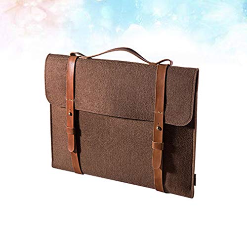 Uonlytech bolsa de feltro para laptop de 14 polegadas, capa protetora para computador, bolsa casual
