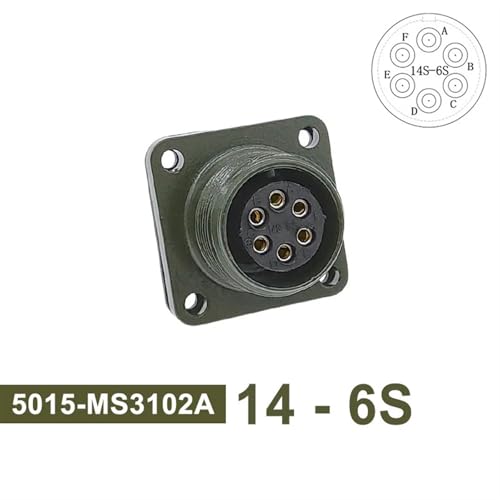Enchufe militar MIL-C MS3106A conector circular robusto tipo 14S-2 2