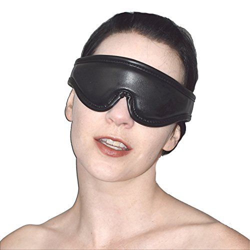 Honeylust - Absolute Dunkelheit mit der blickdichten Augenmaske gepolstert - Bondage Schlafmaske aus Kunstleder - anatomische BDSM Maske