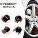Yekoaru 20 PCS Car Lug Nut Covers, 17 mm Hex Plastic Wheel Bolt Dust Caps, Hub Bolt Head Protector with Removal Clips, Universal for Most Vehicles (Black)
