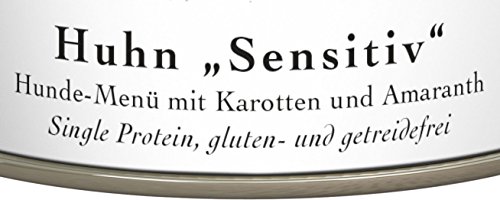 defu Hundefutter | 6 x 820 g | Bio Huhn Sensitiv | Premium Bio Nassfutter Menü | Alleinfuttermittel für Hunde