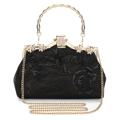 Image of UBORSE 1920s Vintage Clutch Purse Beaded Evening Bag for Women Formal Bridal Sequin Handbag Clutch for Wedding /Prom /Cocktail | 1920s