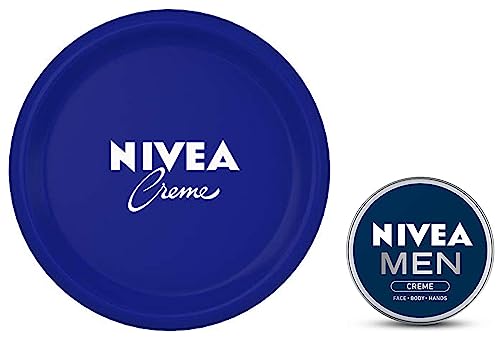Image of NIVEA Creme, All Season Multi-Purpose Cream, 100ml & NIVEA Men Creme, Non Greasy Moisturizer, Cream for Face, Body & Hands, 75 ml