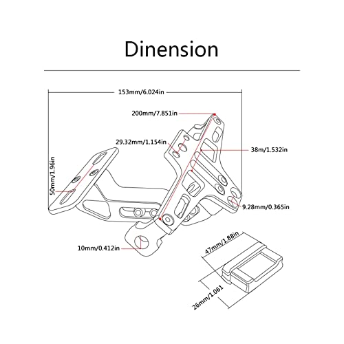 Support de plaque d'immatriculation de moto pour Ducati S4RS Panigale 1299 S