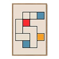 Framed Canvas Wall Art Geometric Illustration Canvas Prints Home Artwork Decoration for Living Room,Bedroom - 16x24 inches