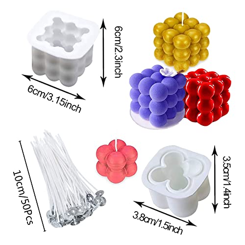 2 Pezzi Stampo per candele in Silicone,3D Stampo