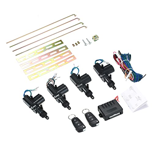  HUIOP Kit Centrale Telecomando Auto,Kit centralina Telecomando Auto Universale 12V Chiusura Sistema keyless Entry con 2 Baule Telecomando