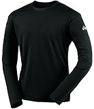 ASICS Men's Circuit 7 Warm-Up Long Sleeve Shirt (Black, Large)