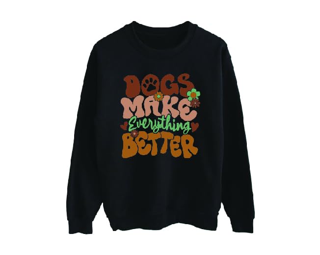 Dogs Make Everything Better: A Sweatshirt that Rules the Hearts of Dog Lovers! Adding a Splash of Style to Your Wardrobe, this Unique Collection Brings the Warmth and Love of Your Furry Friends Closer3
