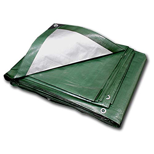 Green/Silver Heavy Duty Tarp 10X20