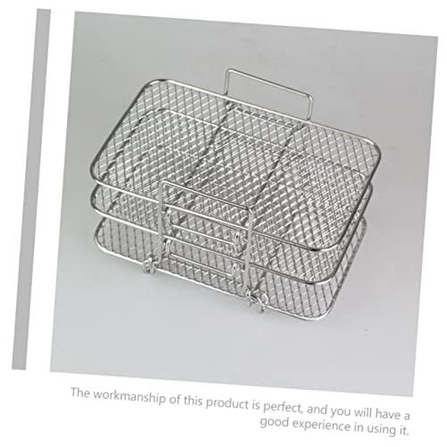 BESTonZON Dreischichtiger Gedämpfter Grillrost Luftfritteuse Grillrost Luftfritteuse Spießgestell Luftfritteuse Ofenpfanne Fritteuse Für Kuchenbackformen Zu Hause Dreischichtiger – Bild 5