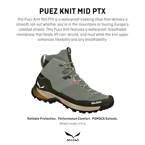 Salewa Men's Puez Knit Mid Powertex Waterproof Trail Boot for Hiking & Trekking2