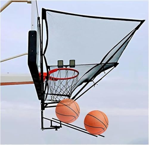 Hanging Basketball Return，Basketball Shot Returner,Metal Basketball Return Attachment, Portable and Easy Setup, Hanging Basketball Rebounder Net Return System, Indoor Outdoor Basketball TRAI