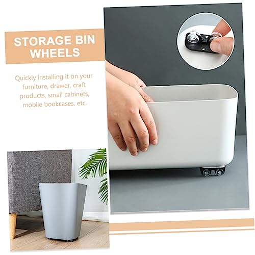 CRAFTHROU Acessórios De Polia De Carrinho 8Pcs Rodízios Não Giratórios Rodas De Utensílios De Cozinh