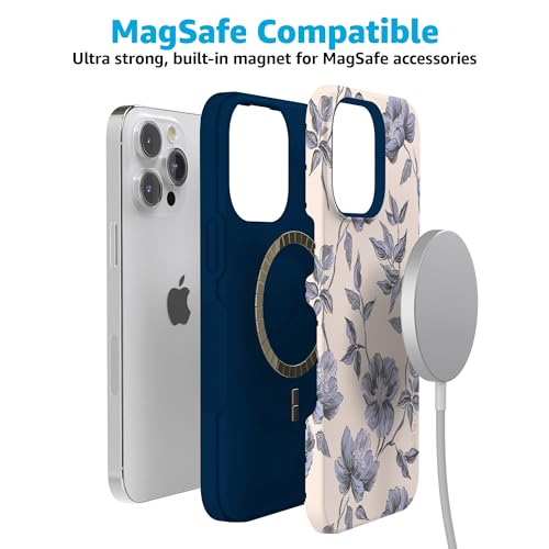 Coque iPhone 15 Pro Max florale vintage iris MagSafe Casely - 4