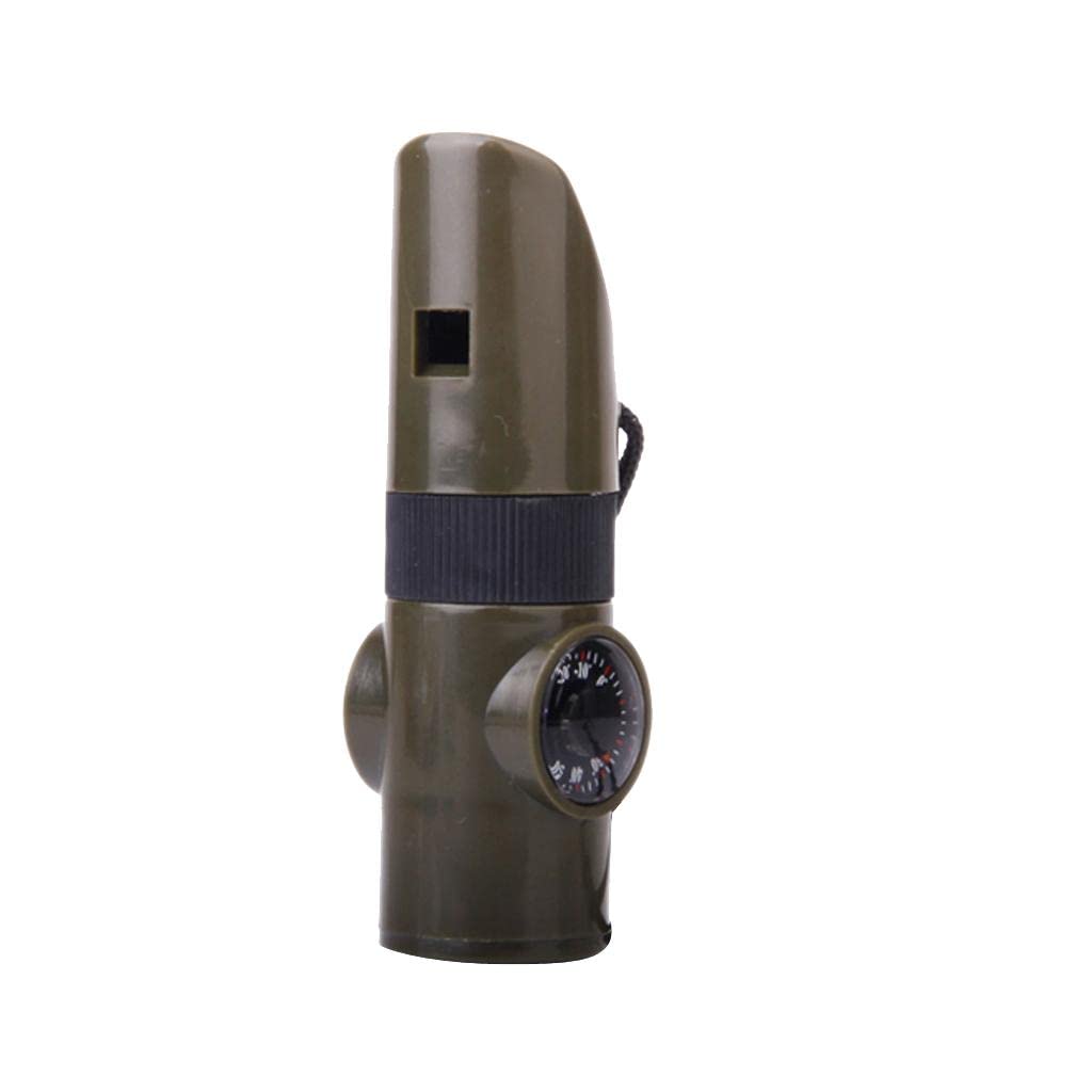 Calandis 7-in-1 Multifunctional Compass Flashlight Magnifier Thermometer LED Emergency Survival Whistle for Outdoor Hiking Camping Accessory-image-38