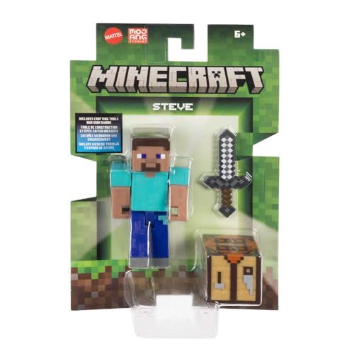 Mattel Minecraft Action Figure & Accessories 2-Pack with Steve in 3.25-inch Scale, Collectible Toy Set - image 7