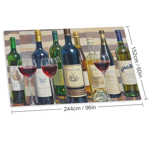 Drapeaux imprimés collection de vin 152x243 cm pour décoration extérieure