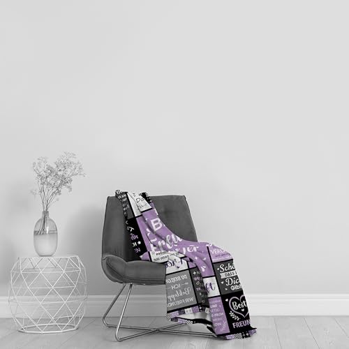 AOWINS Beste Freundin Geschenke, Geschenk für Beste Freundin, Geschenk Beste Freundin Geburtstag, Geburtstagsgeschenk für Beste Freundin, Geschenke für Frauen, Freundinnen Geschenk Decke 150×130CM