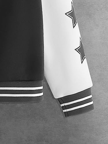 SOLY HUX Boy's Varsity Jacket Letter Star Print Long Sleeve Color Block Baseball Bomber Jacket Coat4