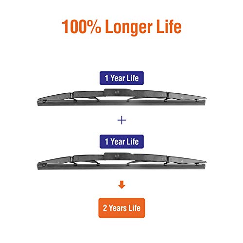 Image of Genuine Rear Wiper Blades for Honda CRV 2012 2013 2014 2015 2016, 13 inch+13 inch (2 Pack) OEM 76730-T0A-003, Compatible for U /J-Hook