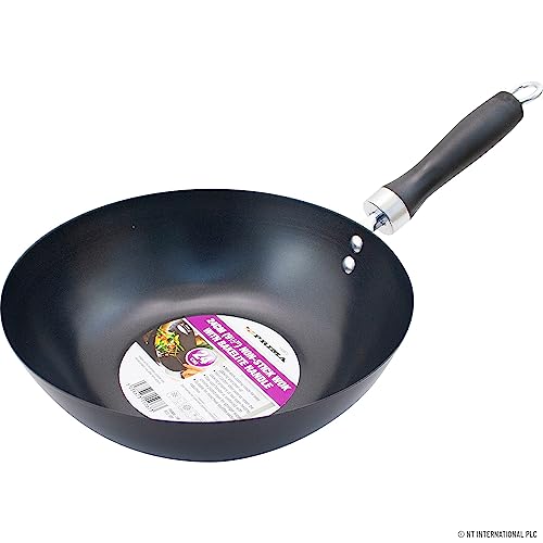 24Cm Non Stick Wok - with Bakelite Handle | Cooking Stir Fry Noodles, Frying Pan | Classic | Cool-Touch, Easy Grip Handle | Professional Chef | Suitable for Home & Kitchen Use - Image 6