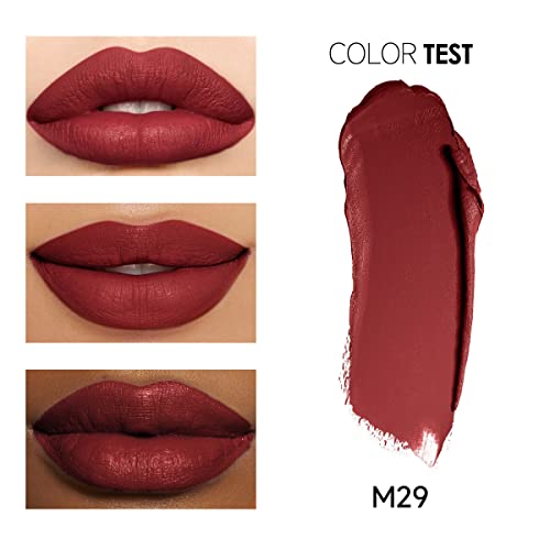 Carslan Matte Vegan Lipstick, Highly Pigmented, Cruelty-Free Lip Makeup With Moisturizing Creamy Formula Featuring Vitamin E And Castor Seed Oil, M29 #TOP3