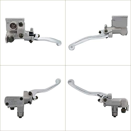 Triumilynn 7/8\" Right Front Brake Master Cylinder Perch for Honda CR125R CR250R CR500R CRF250R CRF450R CRF250X CRF450X (Silver) - Thumbnail 4