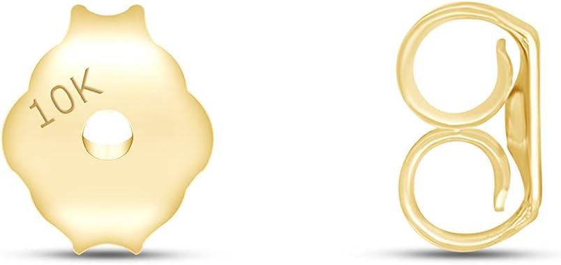 18k, 14k Or 10k Gold Replacement Pair Earring Push Back Backings Only