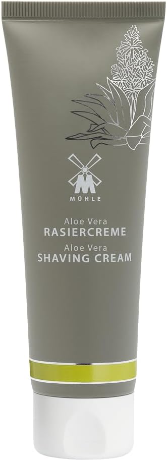 MÜHLE Traditional Shaving Set 8 Pieces - Brush, Slicer and Metal Stand Chrome-Plated Blade, Cream, Cloth, After Shave