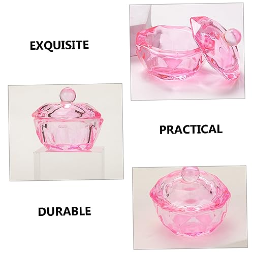 Baluue 2pcs Dappen Dish con Tapa para Manicura miniatura 6