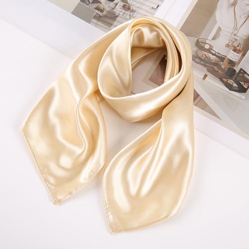 60x60cm Solid Color Chiffon Scarf - Elegant Women's Neckerchief, Bandana, Hair & Bag Accessory (13 Colors)3