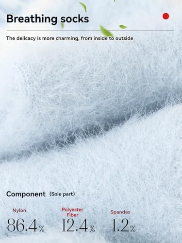Image of Women Fuzzy socks Winter Fluffy Warm 4-Pairs Cozy Comfy Home Sleeping Socks