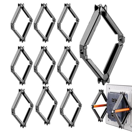 電源タップ - 電源タップホルダー、ソケットホルダー | 修理業者 86mm ソケットボックス 10ソケット、ソケットカセット修理ツール、ウォールソケット電気技師修理アクセサリー ホームガレージ用