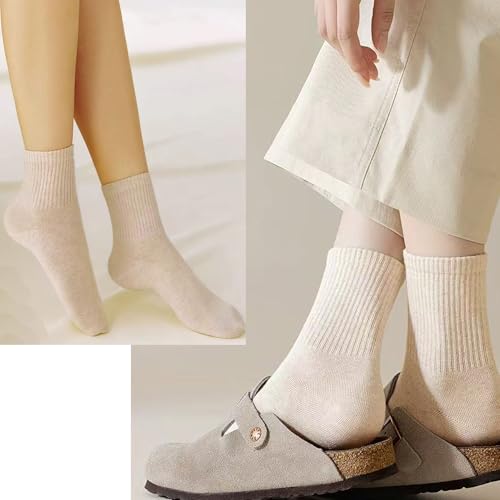 Image of MAGIARTE Womens Mini Crew Socks Pure Cotton 6-Pack | Athletic,Casual,Seamless Toe,Moisture Wicking,Combed Cotton, Anti-pilling Cotton,Gift box packaging,Stretch-to-fit design