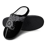 SXQCKJ Pantuflas Cálidas de Algodón Viking Aegishjalmr, Pantuflas Ligeras Antideslizantes para EI Hogar de Estar de Los Hombres(Style6,7-8)
