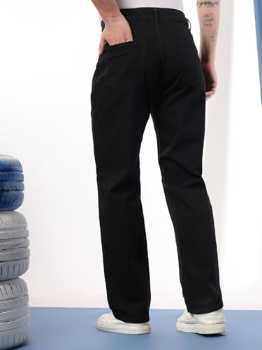 Image of KOTTY Mens Solid Darth Vader Black Coin Pocket Jeans
