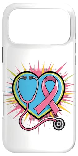 ピンク 聴診器 看護師 医療 乳がん啓発 女性 スマホケース iPhone 17 Pro Max 用