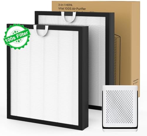 Filtri Ricambio Per Purificatore LEVOIT Vital 100S - 2 Pezzi HEPA H13 E Carbone Attivo - Foto 14