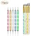 Produktbild Nagel Pinsel Set Und Nail Art Dotting Tools,Acryl Nail Art Pinsel Zeichenstift,Pinsel Gelnägel für UV-Gel- und Acrylfingernägel Nagelkunstwerkzeuge DIY Maniküre (2 Sätze,10 Stück)