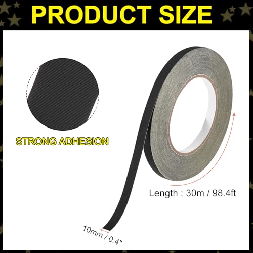 Image of MECCANIXITY Insulating Acetate Roll Cloth Adhesive Tape, 0.4in x 98ft Black Electrical Heat Resistant Fabric Tape for Laptop Electric Automotive Guitar Repair Wire Harness