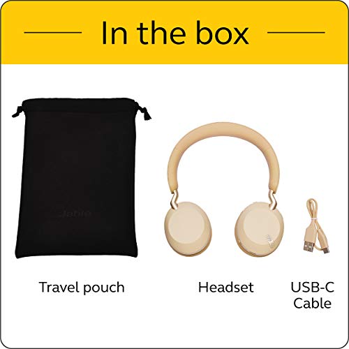 Jabra Elite 45H, Gold Beige – On-Ear Wireless Headphones With Up To 50 Hours Of Battery Life, Superior Sound With Advanced 40Mm Speakers – Compact, Foldable & Lightweight Design #TOP4