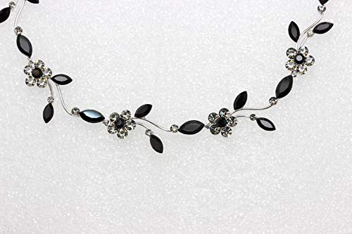Image of Faship Gorgeous Rhinestone Crystal Floral Necklace Earrings Set
