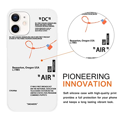 2 × Phone Case For Iphone 11 Case 6.1",Fashion Basketball Shoes Brand Pattern Design Cases,Black White Printed For Women Men Boys,Funda Para Iphone11 #TOP2