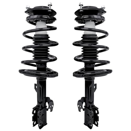 Image of Detroit Axle - 2.4L Front 8pc Steering Knuckles Kit for 04-06 Toyota Camry Solara ES330, Steering Knuckles & Wheel Bearing Hubs Sway Bars Front and Rear Struts w /Coil Spring Replacement Suspension