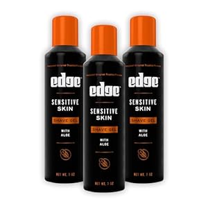 Edge Shave Gel for Men, Sensitive Skin with Aloe, 7oz (3 Pack) – Shaving Gel For Men That Moisturizes, Protects and Soothes To Help Reduce Skin Irritation