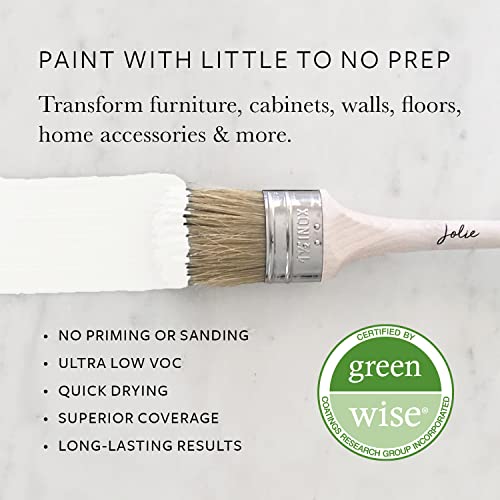 Jolie Paint - Matte Finish Paint For Furniture, Cabinets, Floors, Walls, Home Decor And Accessories - Water-Based, Non-Toxic (32Oz - Quart, Pure White [Bright White]) #TOP1