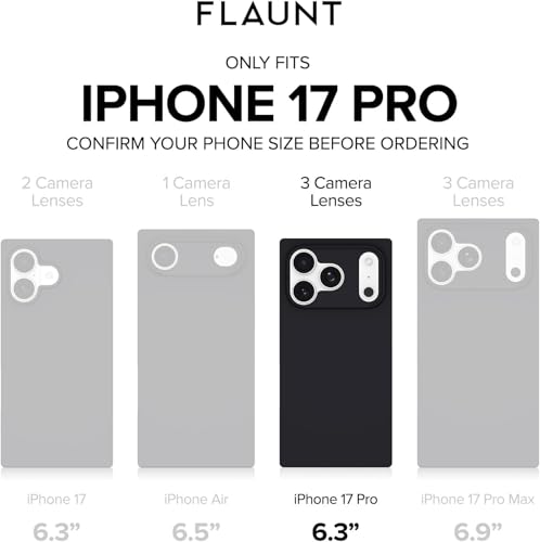 Image of FLAUNT Official Square iPhone 17 Pro Case - Brown Abalone | Phone Cover for iPhone 17 Pro - Compatible with MagSafe and Wireless Charging - Drop-Tested Shockproof Designer Hard Cover