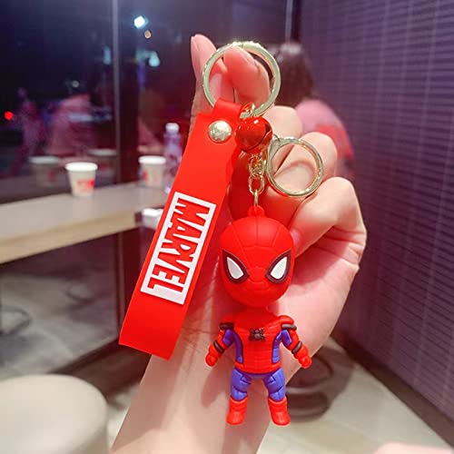 Yxuan Car Keychain,Thor Hammer Key Chain，Cartoon Dollmarvel Iron Manavengers Logo Pewter Key Ring， Child Keychains For Men-Lanyard Key Chain With Detachable Alloy Metal Rings (Spiderman) #TOP1
